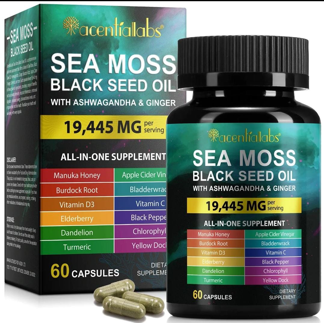 Sea Moss Black Seed Oil-19,445MG per serving