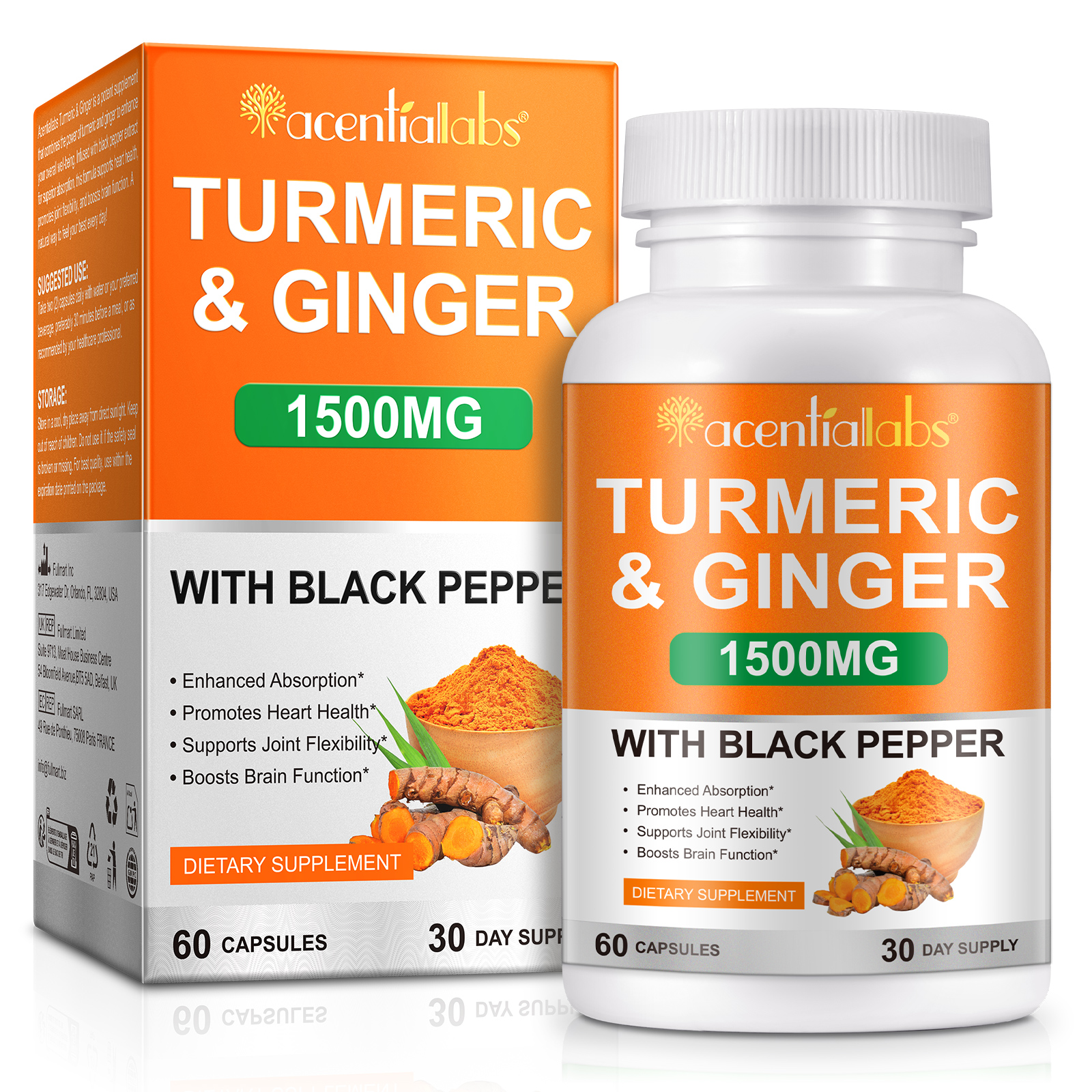 Turmeric and Ginger (1500MG)-60x1500mg per serving