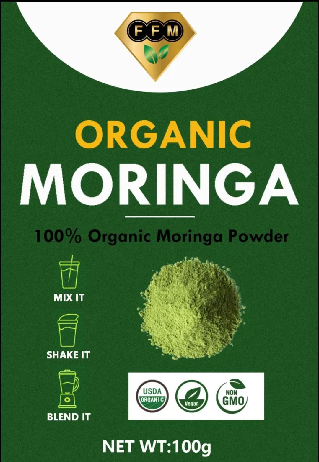 Organic Moringa Powder - 100g